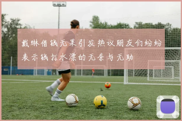戴琳借钱无果引发热议朋友们纷纷表示钱打水漂的无奈与无助